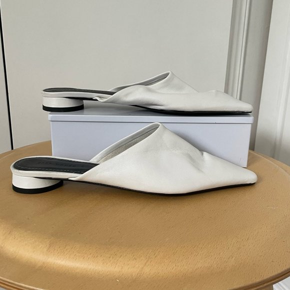 💜 2 for $40 !💜 Zara White Leather Mules - Picture 3 of 7
